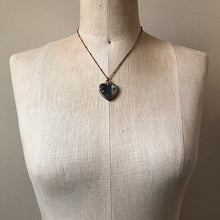 Load image into Gallery viewer, Moss Agate Heart Necklace #1 - Ready to Ship