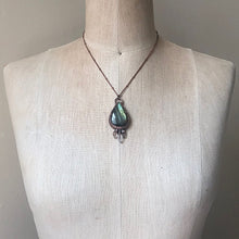 Load image into Gallery viewer, Labradorite Teardrop & Three Crystal Necklace - Ready to Ship