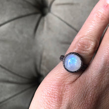 Load image into Gallery viewer, Rainbow Moonstone Ring - Round #2 (Size 5) - Ready to Ship