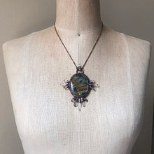 Load image into Gallery viewer, Large Labradorite & Crystal Statement Necklace - Ready to Ship