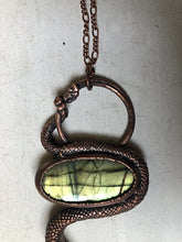 Load image into Gallery viewer, Electroformed Snake & Labradorite Necklace - Ready to Ship