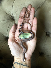 Load image into Gallery viewer, Electroformed Snake & Labradorite Necklace - Ready to Ship