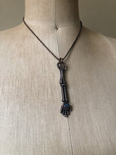 Load image into Gallery viewer, Electroformed Skeleton Arm & Labradorite Necklace #1- Ready to Ship
