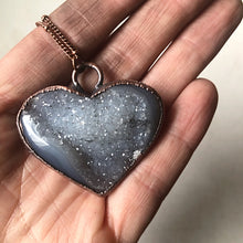 Load image into Gallery viewer, Agate Druzy “Broken Open” Heart Necklace #2 - Ready to Ship