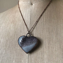 Load image into Gallery viewer, Agate Druzy “Broken Open” Heart Necklace #4 - Ready to Ship