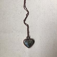 Load image into Gallery viewer, Moss Agate Heart Necklace #2 - Ready to Ship