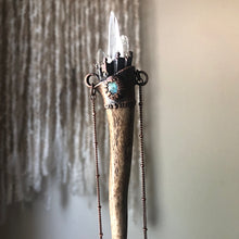 Load image into Gallery viewer, Labradorite & Naturally Shed Deer Antler Tip Necklace #2