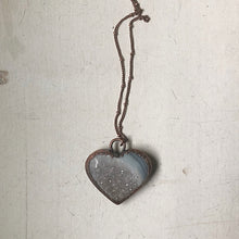 Load image into Gallery viewer, Agate Druzy “Broken Open” Heart Necklace #3 - Ready to Ship
