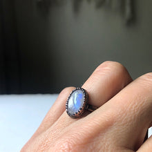 Load image into Gallery viewer, Rainbow Moonstone Ring - Oval #6 (Size 6.5) - Ready to Ship