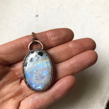 Load image into Gallery viewer, Rainbow Moonstone Necklace Oval - Ready to Ship
