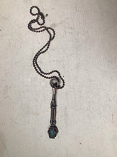 Load image into Gallery viewer, Electroformed Skeleton Arm & Raw Australian Opal Necklace #1- Ready to Ship