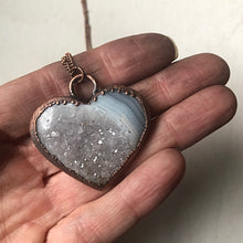 Load image into Gallery viewer, Agate Druzy “Broken Open” Heart Necklace #3 - Ready to Ship