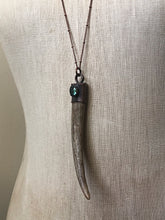 Load image into Gallery viewer, Labradorite & Naturally Shed Deer Antler Tip Necklace #1