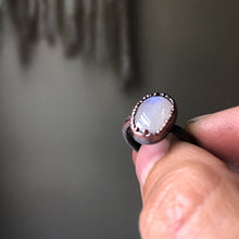 Load image into Gallery viewer, Rainbow Moonstone Ring - Oval #5 (Size 5.75) - Ready to Ship

