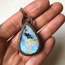 Load image into Gallery viewer, Rainbow Moonstone Necklace Teardrop #1 - Ready to Ship
