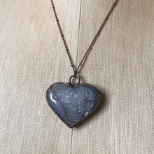 Load image into Gallery viewer, Agate Druzy “Broken Open” Heart Necklace #2 - Ready to Ship