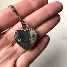Load image into Gallery viewer, Moss Agate Heart Necklace #1 - Ready to Ship