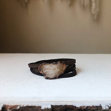 Load image into Gallery viewer, Raw Citrine & Leather Wrap Bracelet/Choker - Summer Solstice Collection 2019