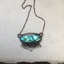 Load image into Gallery viewer, Labradorite Necklace with Clear Quartz Points #1- Ready to Ship
