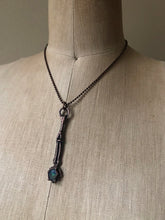 Load image into Gallery viewer, Electroformed Skeleton Arm & Raw Australian Opal Necklace #1- Ready to Ship