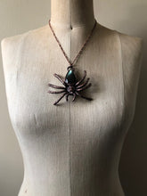 Load image into Gallery viewer, Electroformed Spider & Labradorite Necklace #1- Ready to Ship