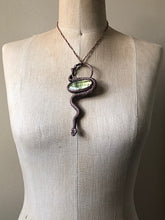 Load image into Gallery viewer, Electroformed Snake & Labradorite Necklace - Ready to Ship