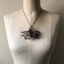 Load image into Gallery viewer, Electroformed Spider & Labradorite Necklace #2- Ready to Ship