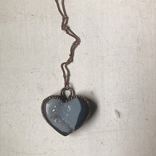 Load image into Gallery viewer, Agate Druzy “Broken Open” Heart Necklace #5 - Ready to Ship