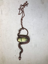 Load image into Gallery viewer, Electroformed Snake & Labradorite Necklace - Ready to Ship