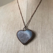 Load image into Gallery viewer, Agate Druzy “Broken Open” Heart Necklace #3 - Ready to Ship
