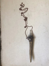 Load image into Gallery viewer, Labradorite & Naturally Shed Deer Antler Tip Necklace #2