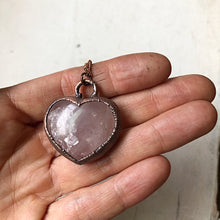 Load image into Gallery viewer, Rose Quartz Heart Neckalce - Ready to Ship