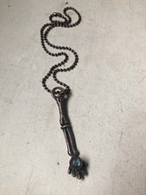 Load image into Gallery viewer, Electroformed Skeleton Arm & Labradorite Necklace #2- Ready to Ship