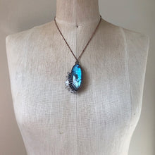 Load image into Gallery viewer, Labradorite Necklace with Clear Quartz Points #2- Ready to Ship