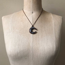 Load image into Gallery viewer, Moss Agate Crescent Moon Necklace #2 - Ready to Ship