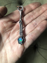 Load image into Gallery viewer, Electroformed Skeleton Arm & Raw Australian Opal Necklace #1- Ready to Ship