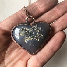 Load image into Gallery viewer, Agate Druzy “Broken Open” Heart Necklace #2 - Ready to Ship