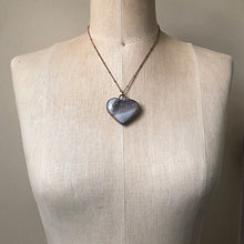Load image into Gallery viewer, Agate Druzy “Broken Open” Heart Necklace #4 - Ready to Ship