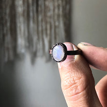 Load image into Gallery viewer, Rainbow Moonstone Ring - Oval #8 (Size 8.5) - Ready to Ship
