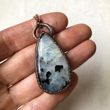 Load image into Gallery viewer, Rainbow Moonstone Necklace Teardrop #2 - Ready to Ship