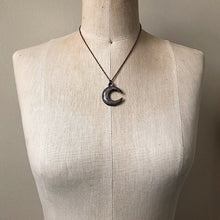 Load image into Gallery viewer, Moss Agate Crescent Moon Necklace #1 - Ready to Ship