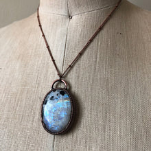 Load image into Gallery viewer, Rainbow Moonstone Necklace Oval - Ready to Ship