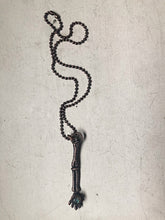 Load image into Gallery viewer, Electroformed Skeleton Arm & Labradorite Necklace #2- Ready to Ship