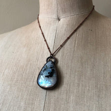 Load image into Gallery viewer, Rainbow Moonstone Necklace Teardrop #1 - Ready to Ship