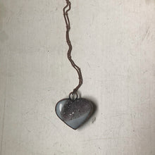 Load image into Gallery viewer, Agate Druzy “Broken Open” Heart Necklace #4 - Ready to Ship