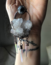 Load image into Gallery viewer, Rainbow Moon Storm Statement Necklace - Ready to Ship