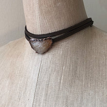 Load image into Gallery viewer, Raw Citrine & Leather Wrap Bracelet/Choker - Summer Solstice Collection 2019