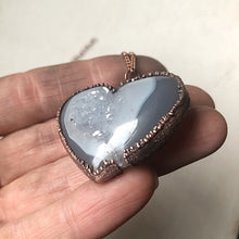 Load image into Gallery viewer, Agate Druzy “Broken Open” Heart Necklace #5 - Ready to Ship