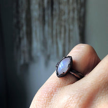 Load image into Gallery viewer, Rainbow Moonstone Ring - Marquise #3 (Size 5-5.25) - Ready to Ship