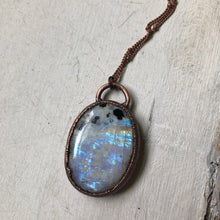Load image into Gallery viewer, Rainbow Moonstone Necklace Oval - Ready to Ship